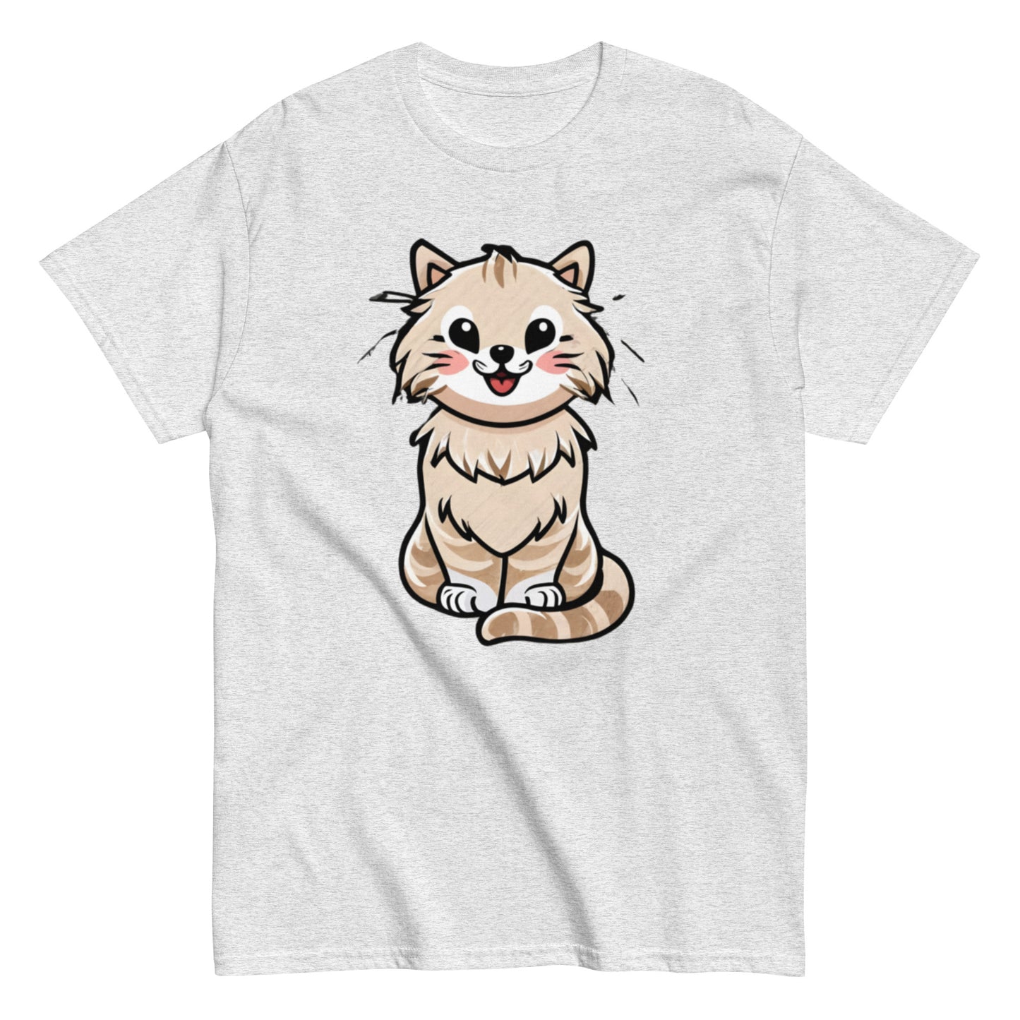 Capture the Charm with Our Adorable Cartoon Gray Cat T-Shirt!