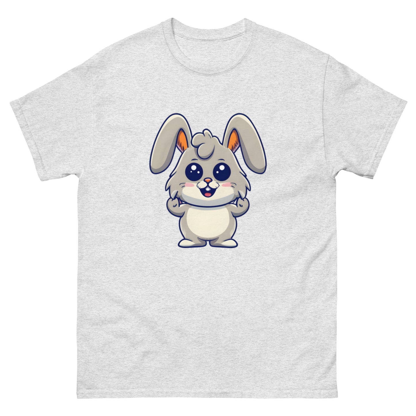 Cute Cartoon Gray Rabbit T-Shirt | Spread Laughter and Joy!