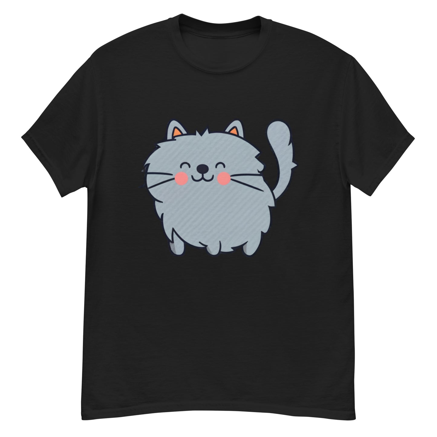 Satisfied Gray Cat T-Shirt | Spread Laughter and Cat Love!