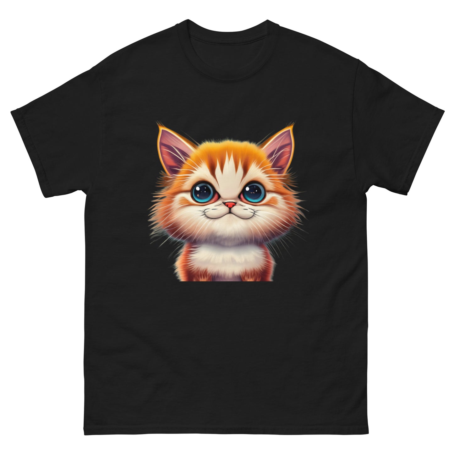 Cute Animated Cat T-Shirt | Playful Unique Design