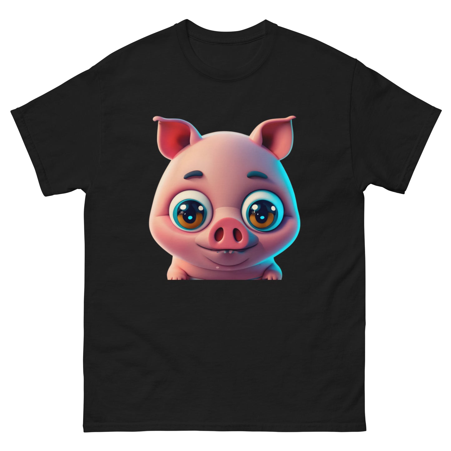 Adorable T-shirt Pig with Big Eyes