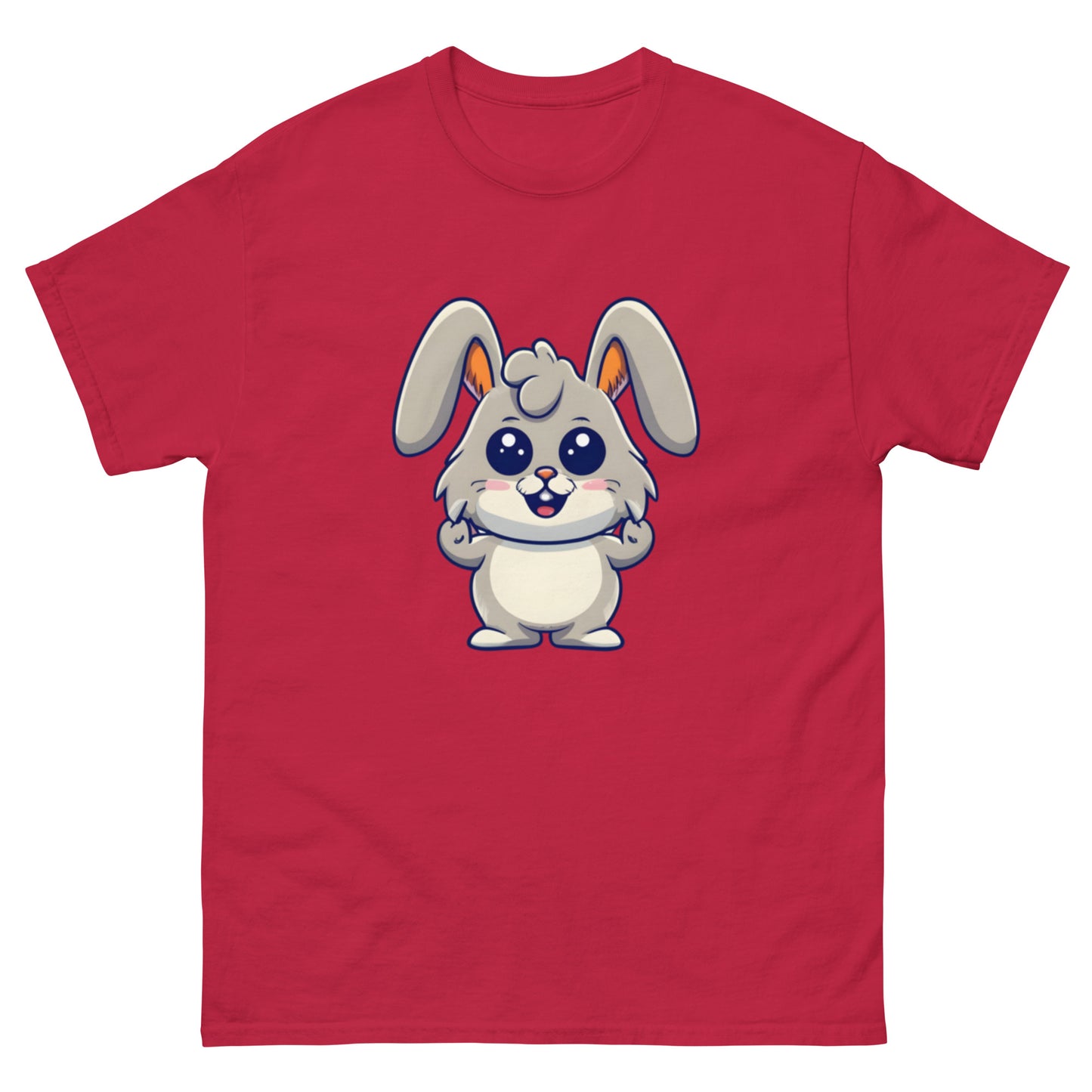 Cute Cartoon Gray Rabbit T-Shirt | Spread Laughter and Joy!