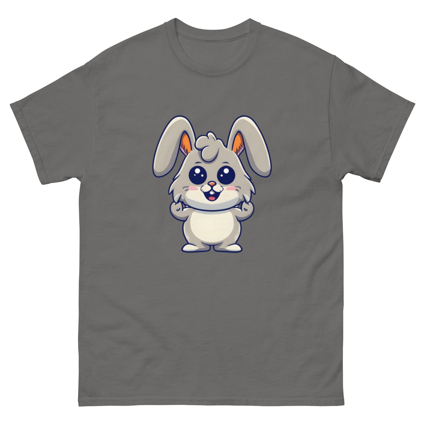 Cute Cartoon Gray Rabbit T-Shirt | Spread Laughter and Joy!