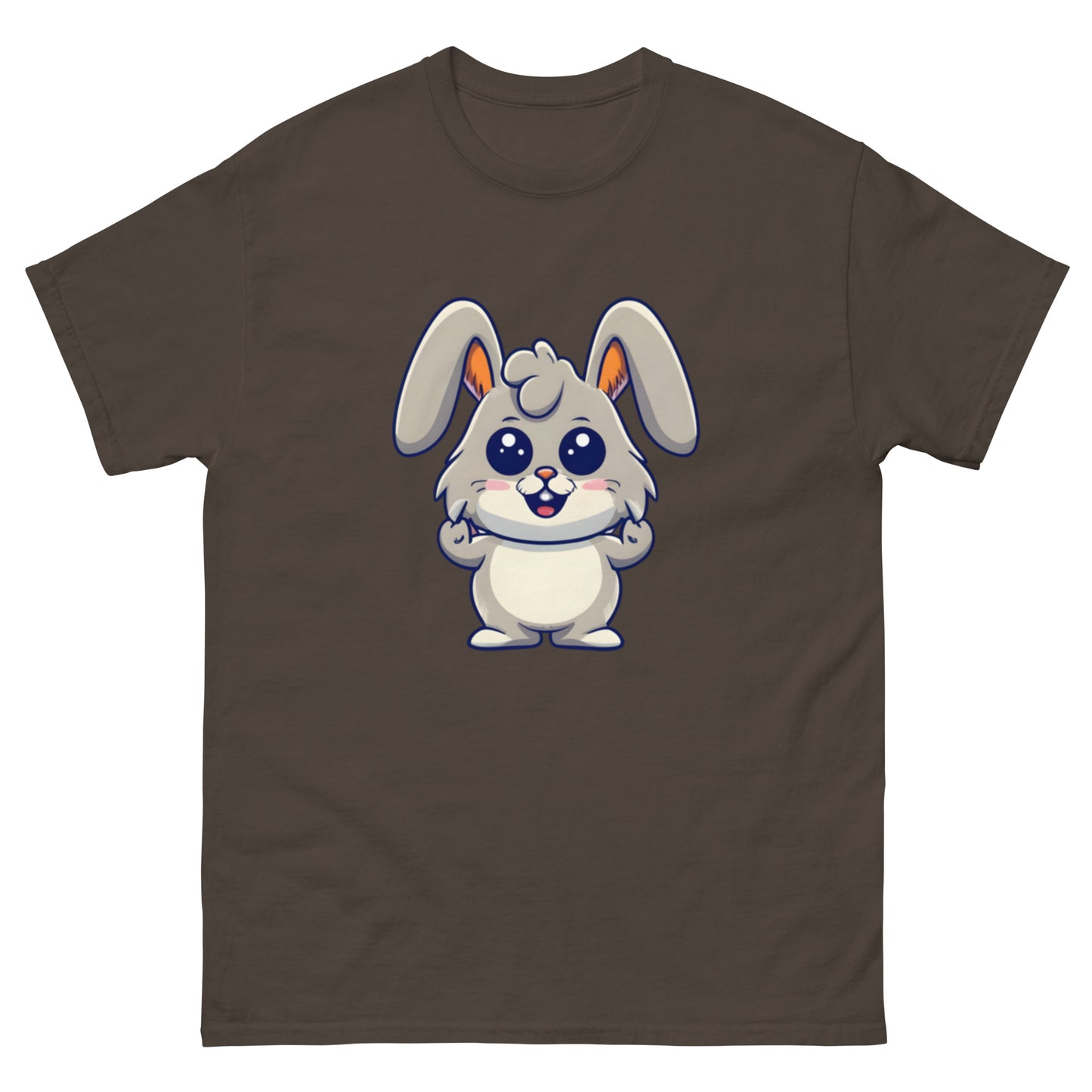 Cute Cartoon Gray Rabbit T-Shirt | Spread Laughter and Joy!