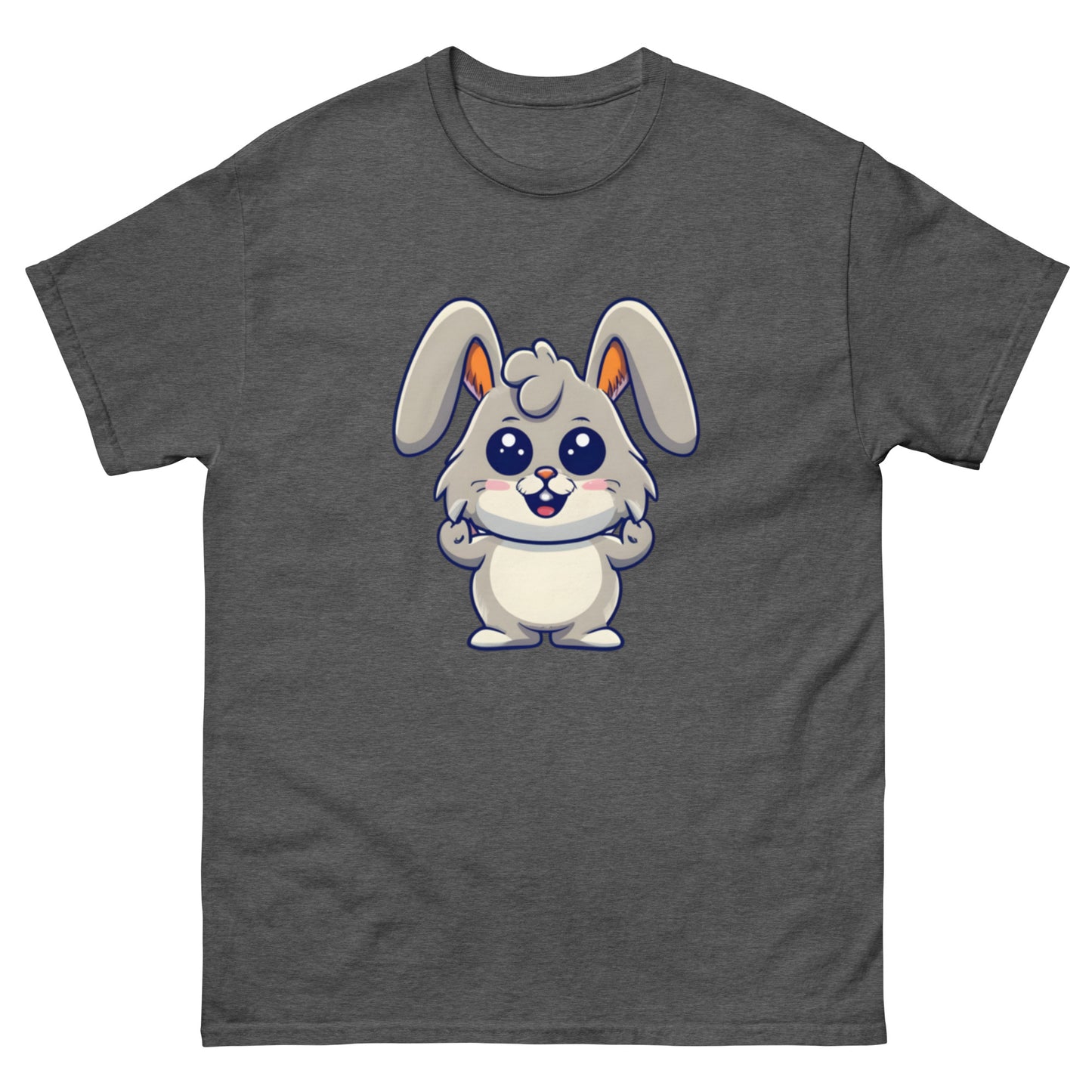 Cute Cartoon Gray Rabbit T-Shirt | Spread Laughter and Joy!