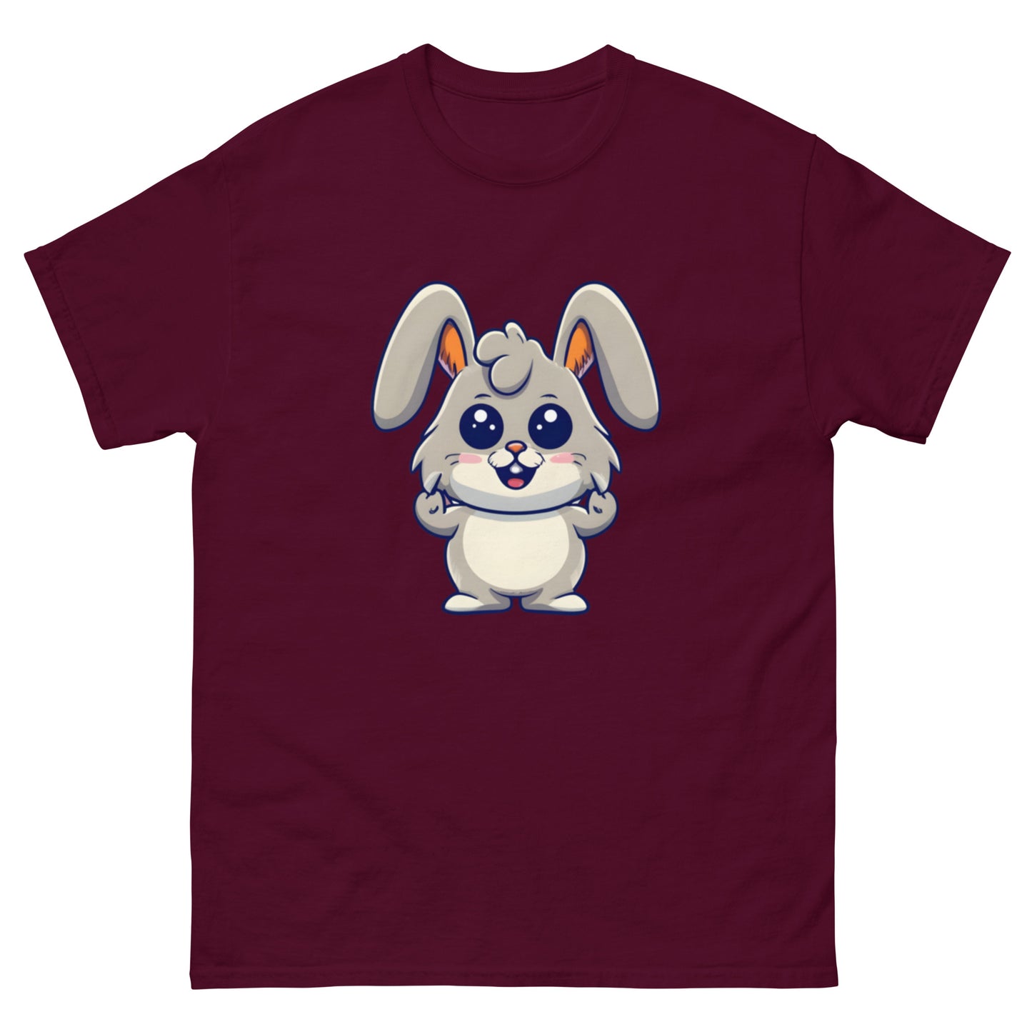 Cute Cartoon Gray Rabbit T-Shirt | Spread Laughter and Joy!