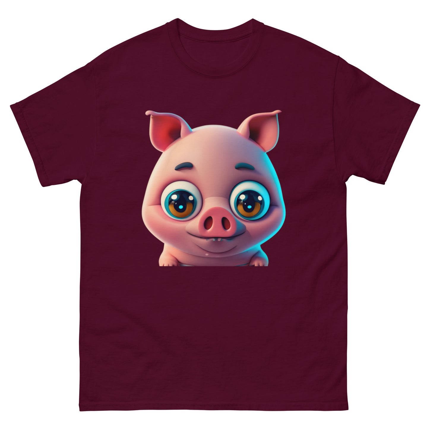 Adorable T-shirt Pig with Big Eyes