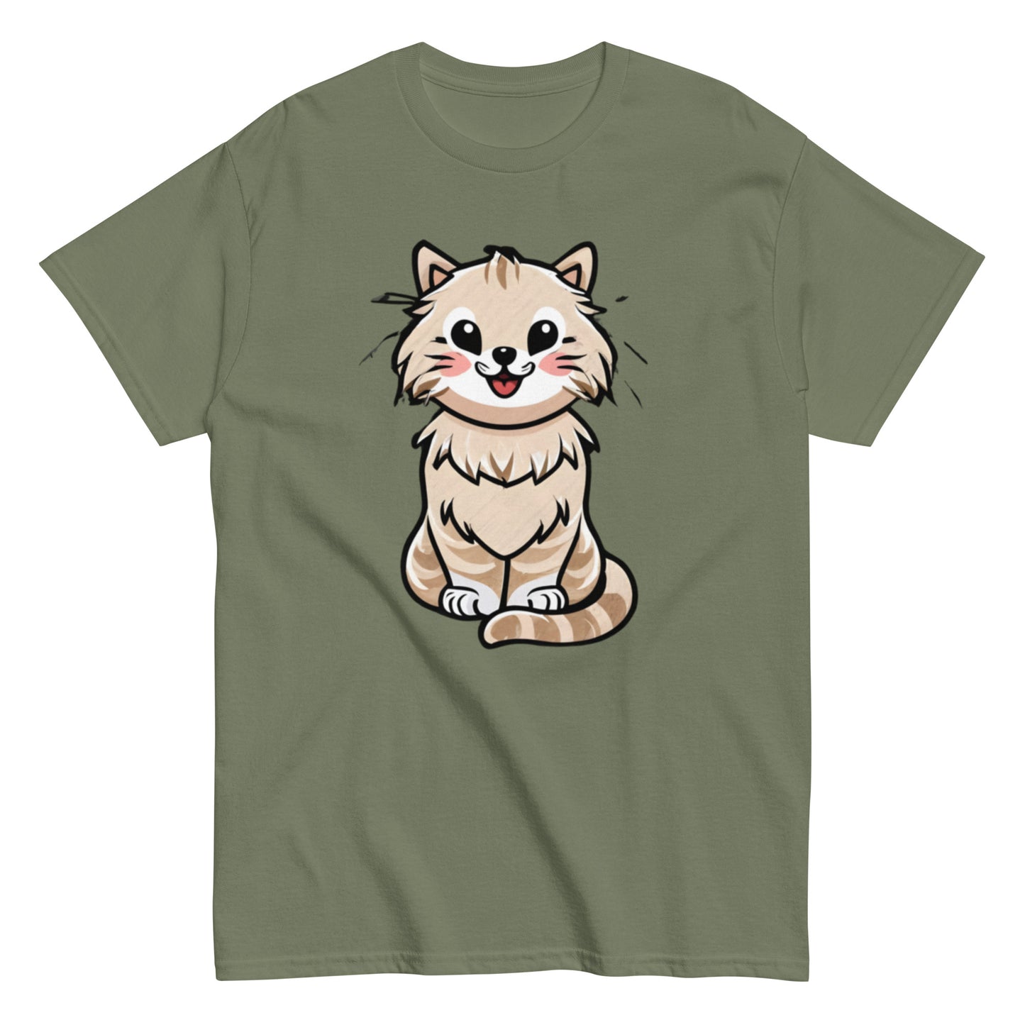 Capture the Charm with Our Adorable Cartoon Gray Cat T-Shirt!