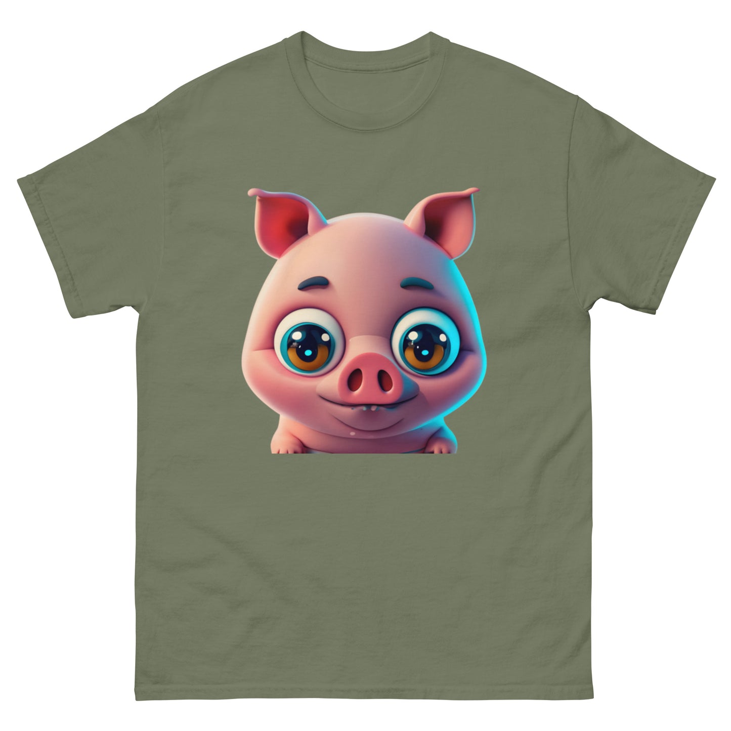 Adorable T-shirt Pig with Big Eyes