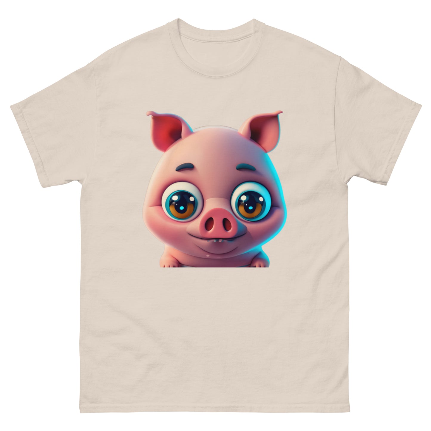 Adorable T-shirt Pig with Big Eyes