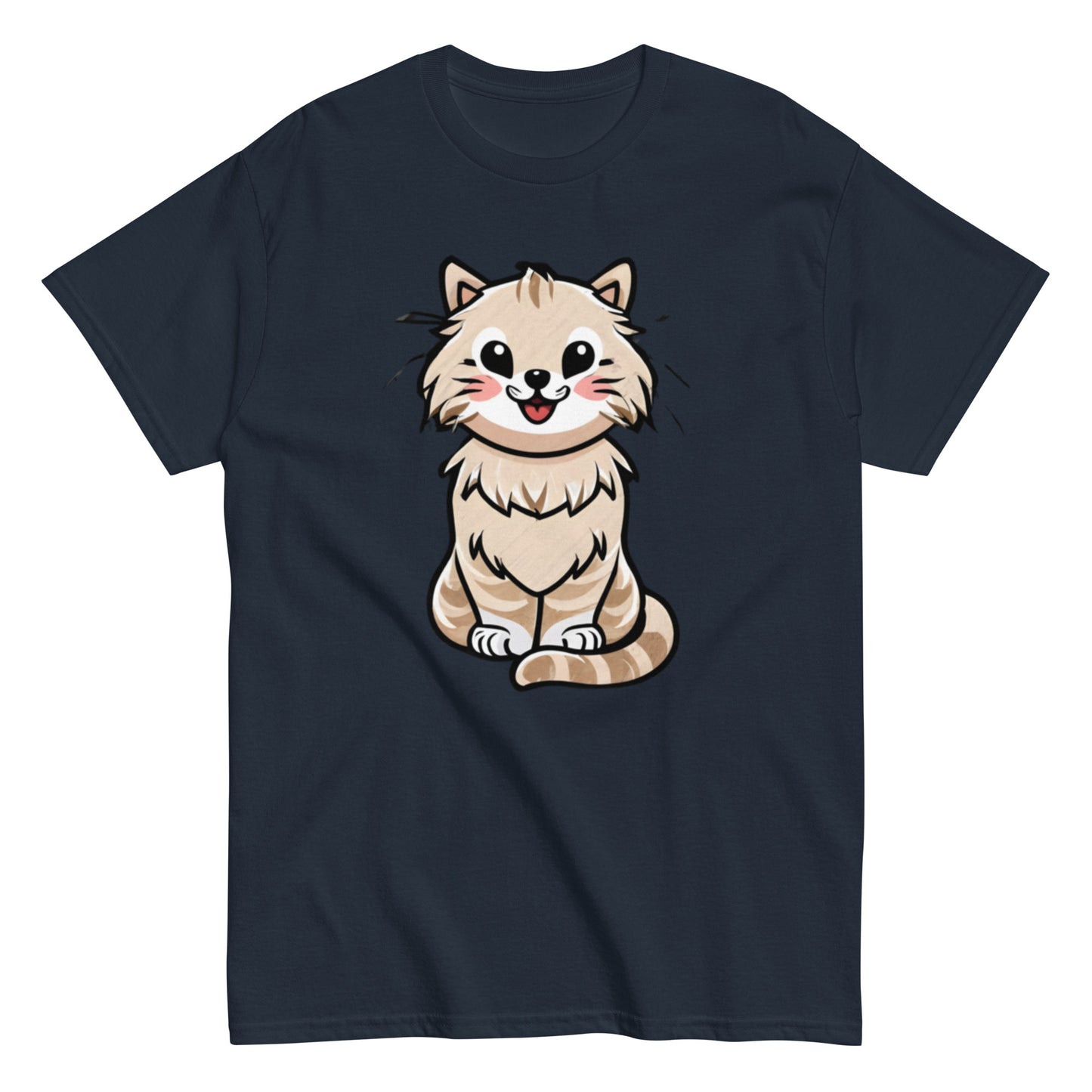 Capture the Charm with Our Adorable Cartoon Gray Cat T-Shirt!