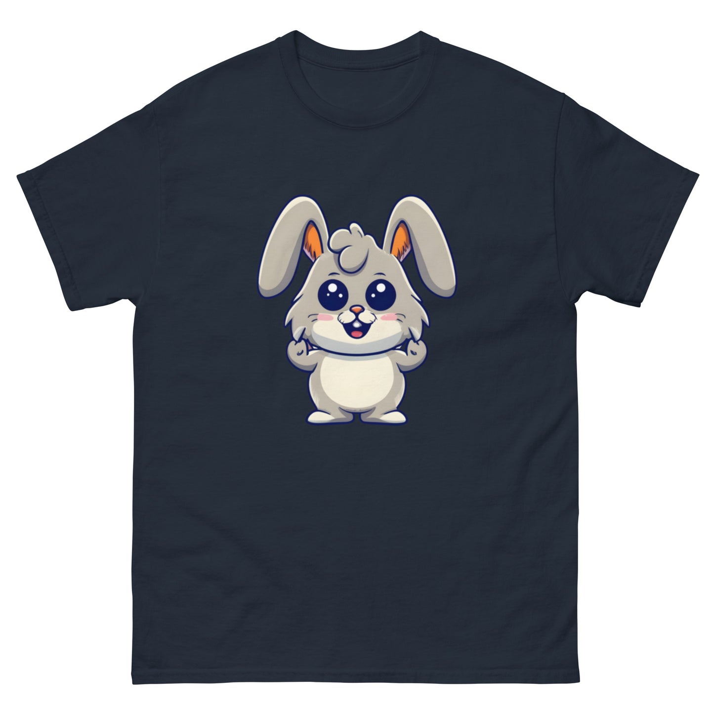 Cute Cartoon Gray Rabbit T-Shirt | Spread Laughter and Joy!