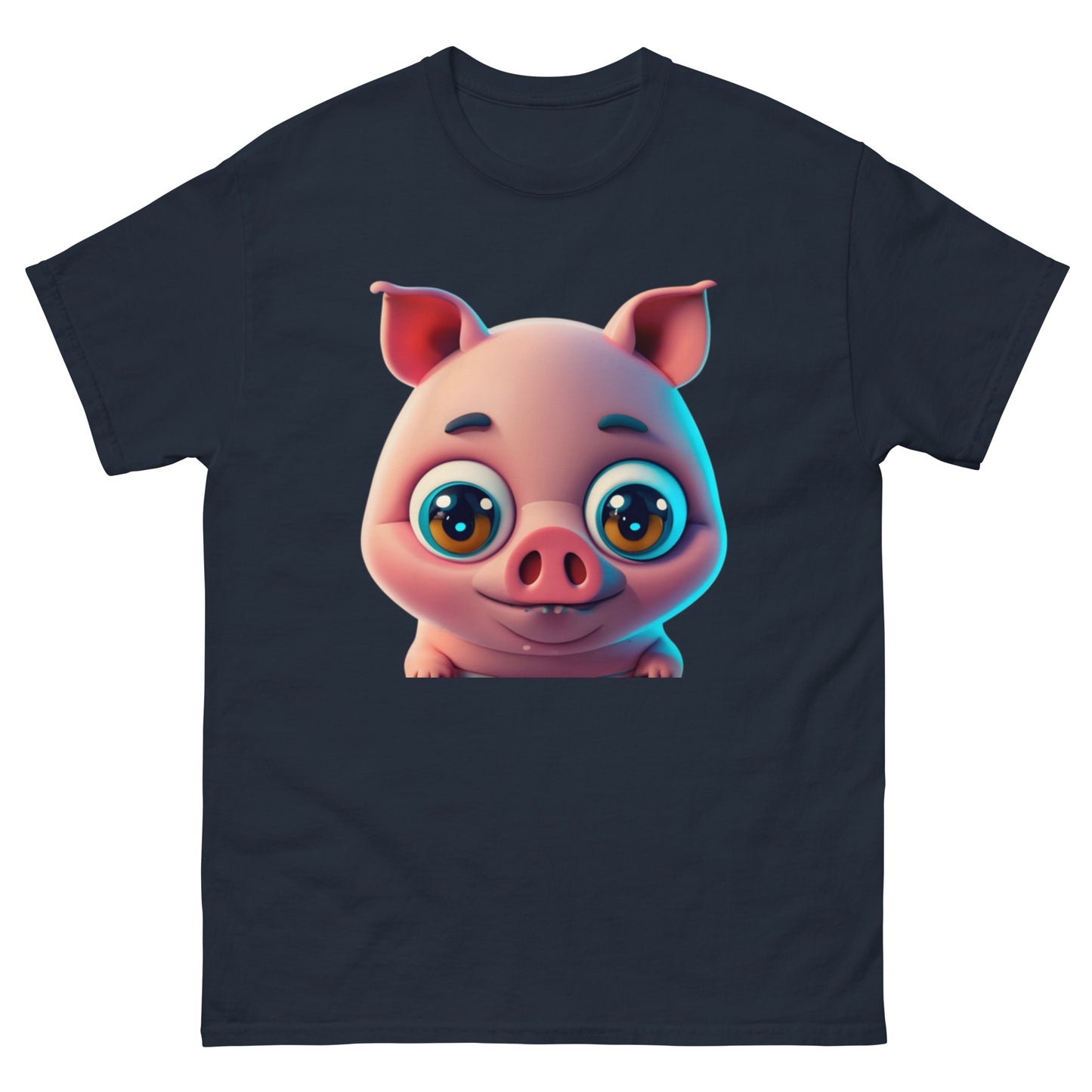 Adorable T-shirt Pig with Big Eyes