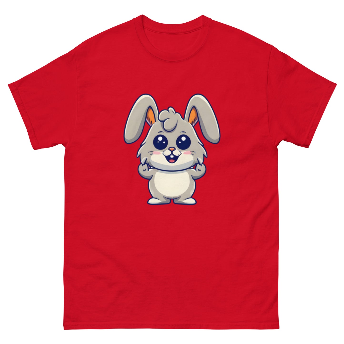 Cute Cartoon Gray Rabbit T-Shirt | Spread Laughter and Joy!