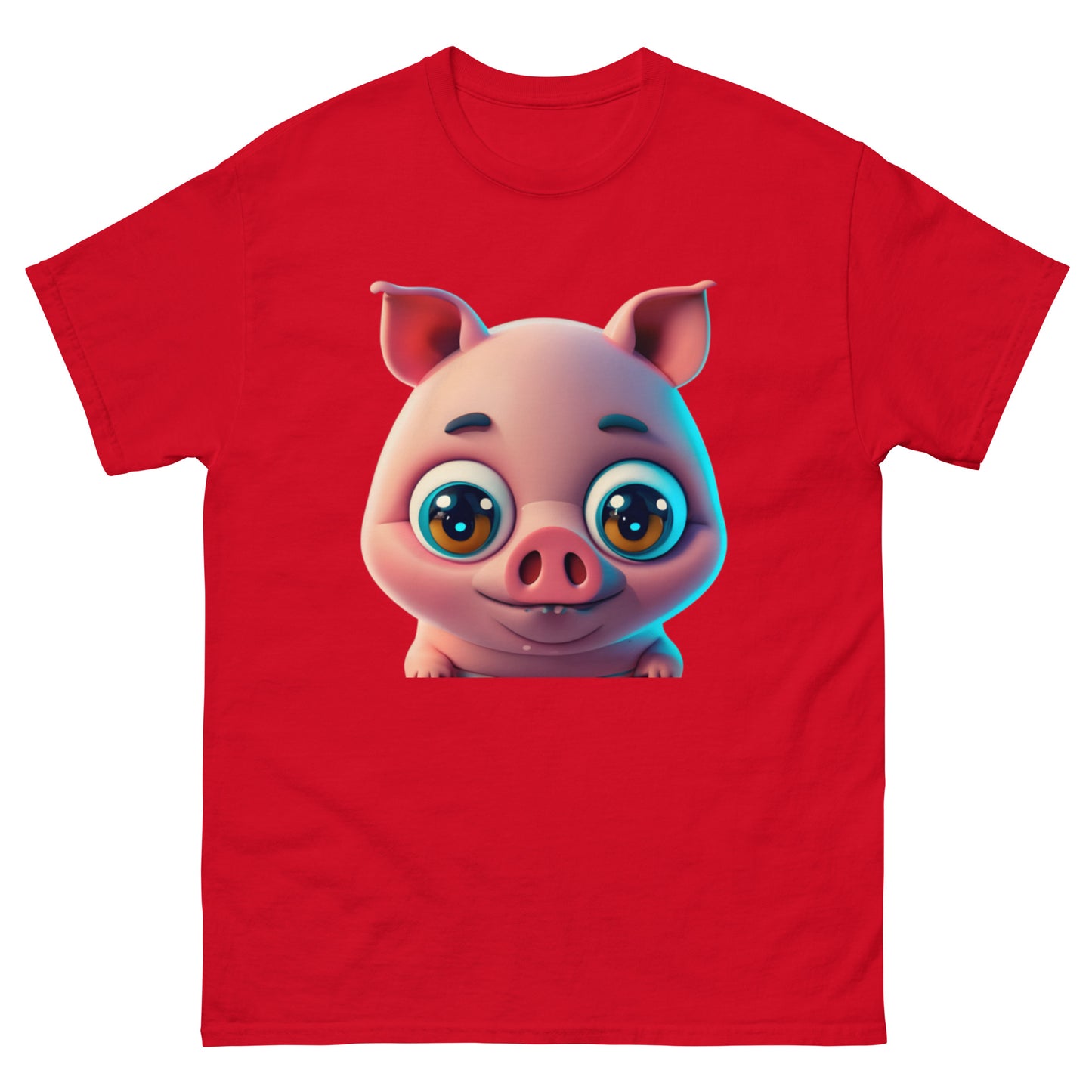 Adorable T-shirt Pig with Big Eyes