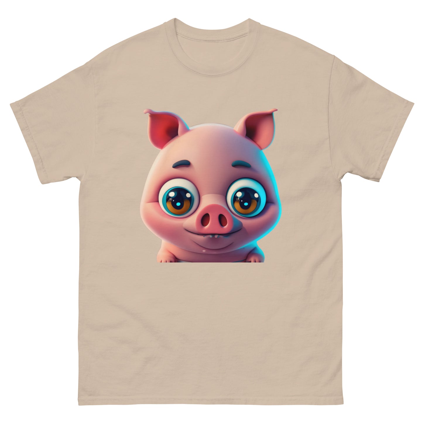 Adorable T-shirt Pig with Big Eyes
