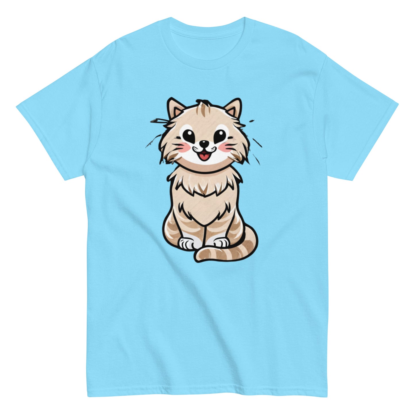 Capture the Charm with Our Adorable Cartoon Gray Cat T-Shirt!