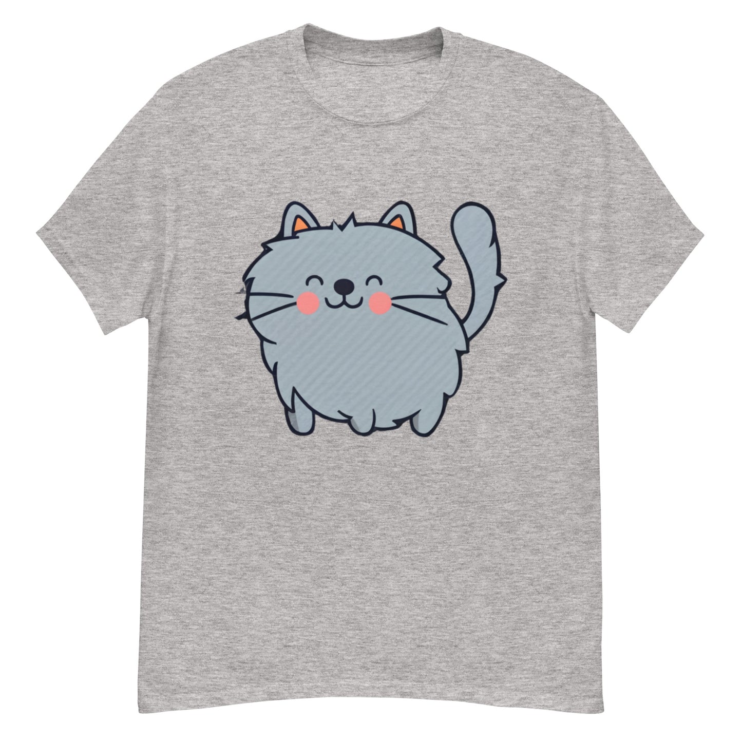 Satisfied Gray Cat T-Shirt | Spread Laughter and Cat Love!