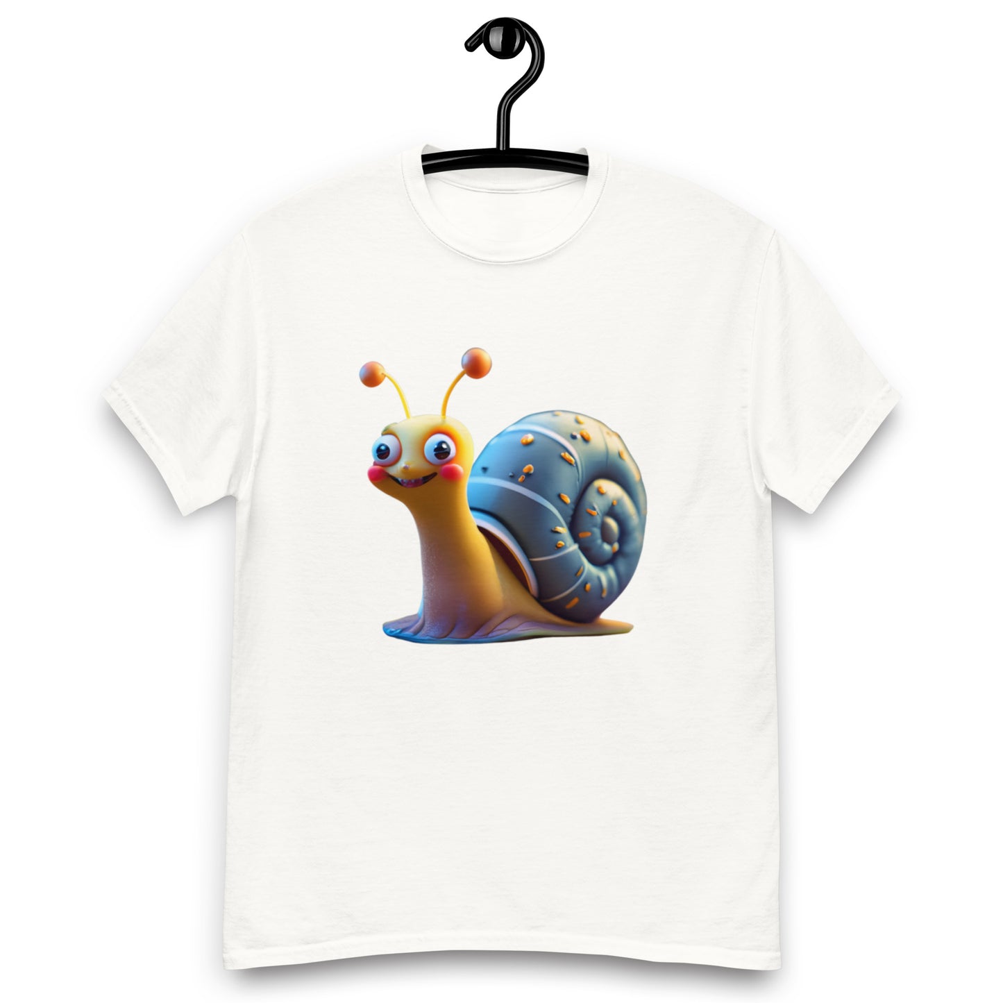 Glad Snigel T-shirt med Blått Skal | Unik och Färgglad Design