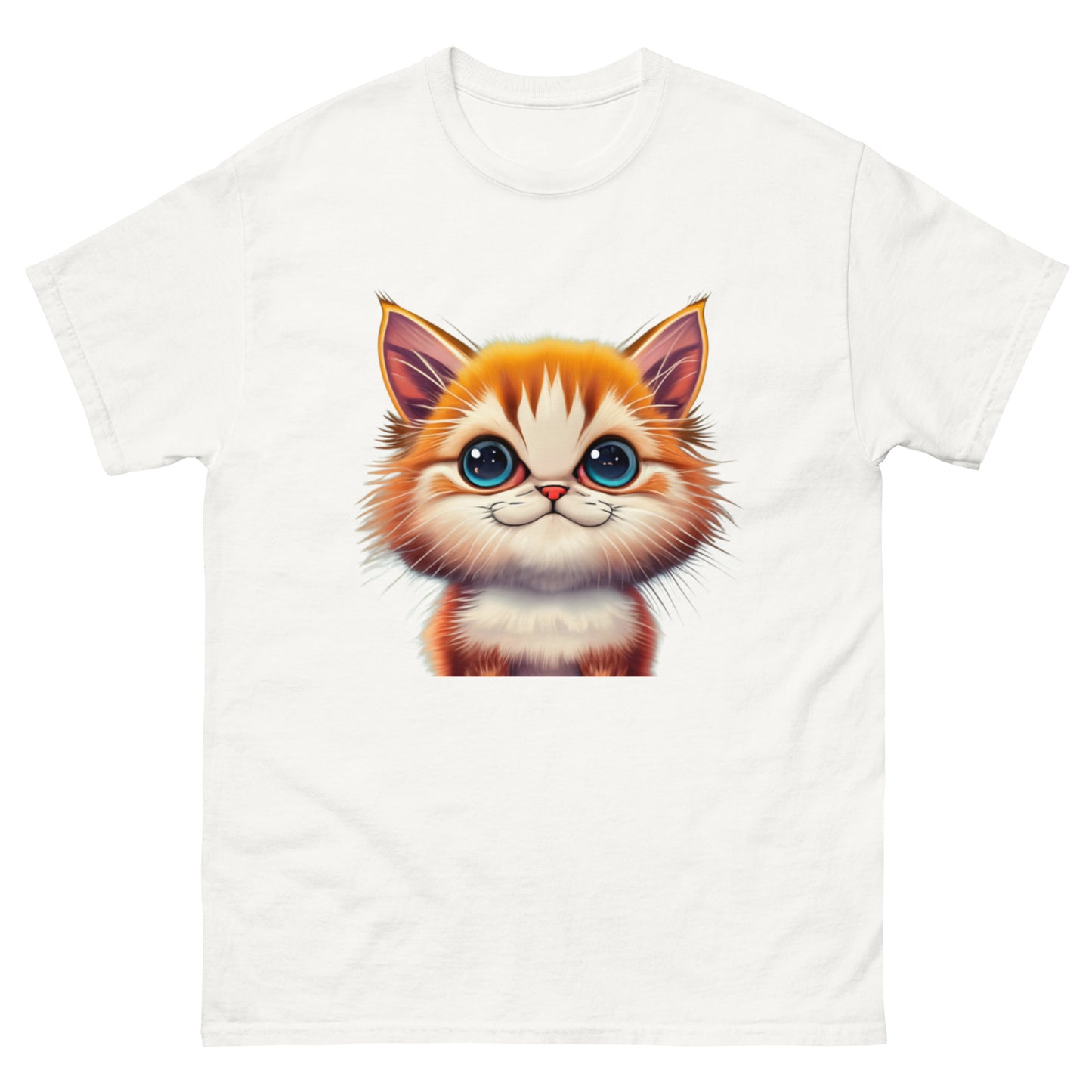 Cute Animated Cat T-Shirt | Playful Unique Design