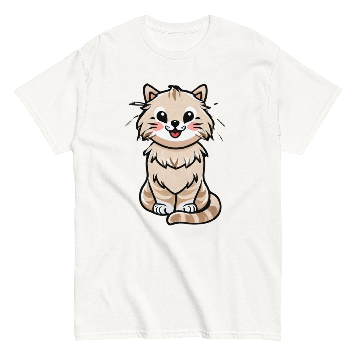Capture the Charm with Our Adorable Cartoon Gray Cat T-Shirt!