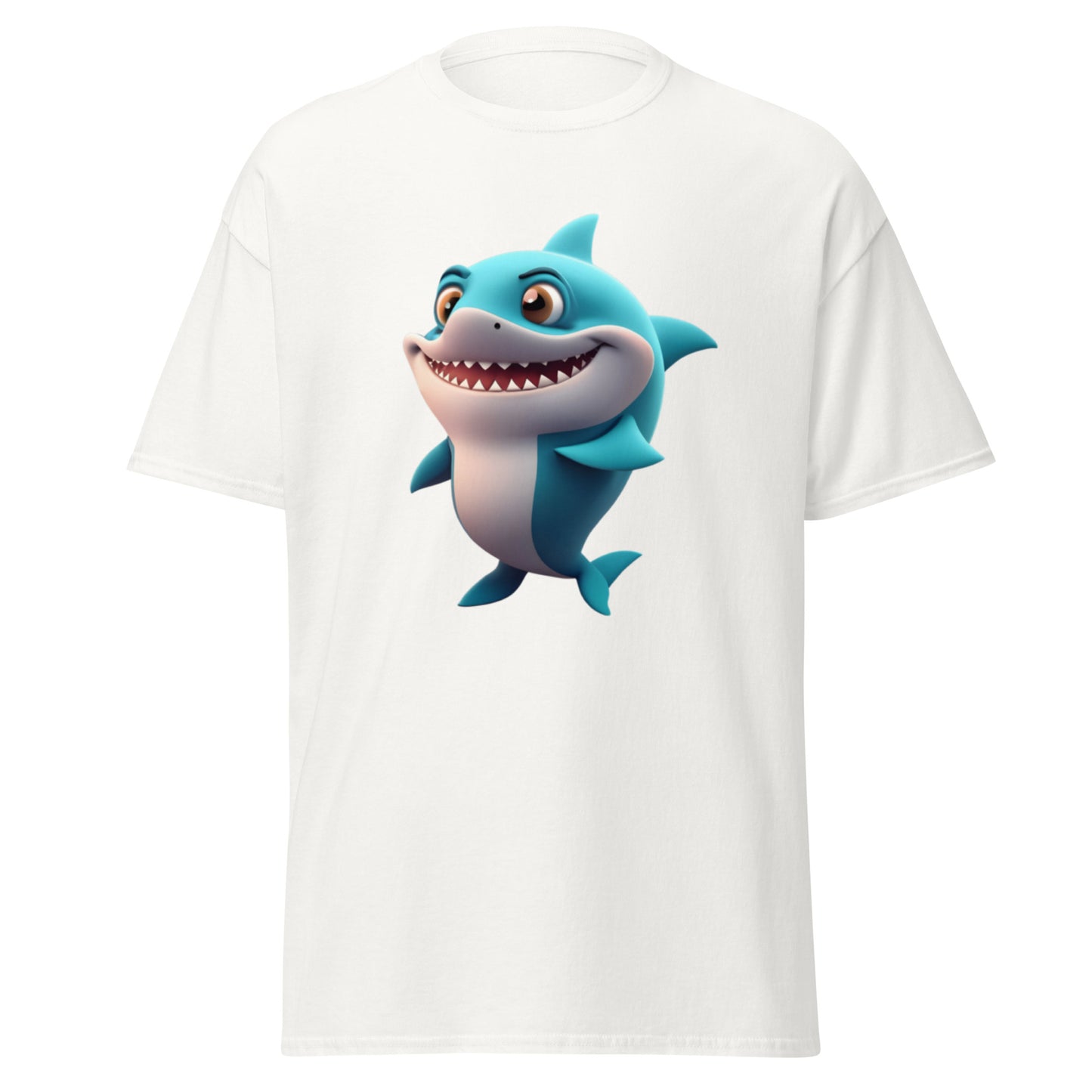 T-shirt Gullig Animerad Haj