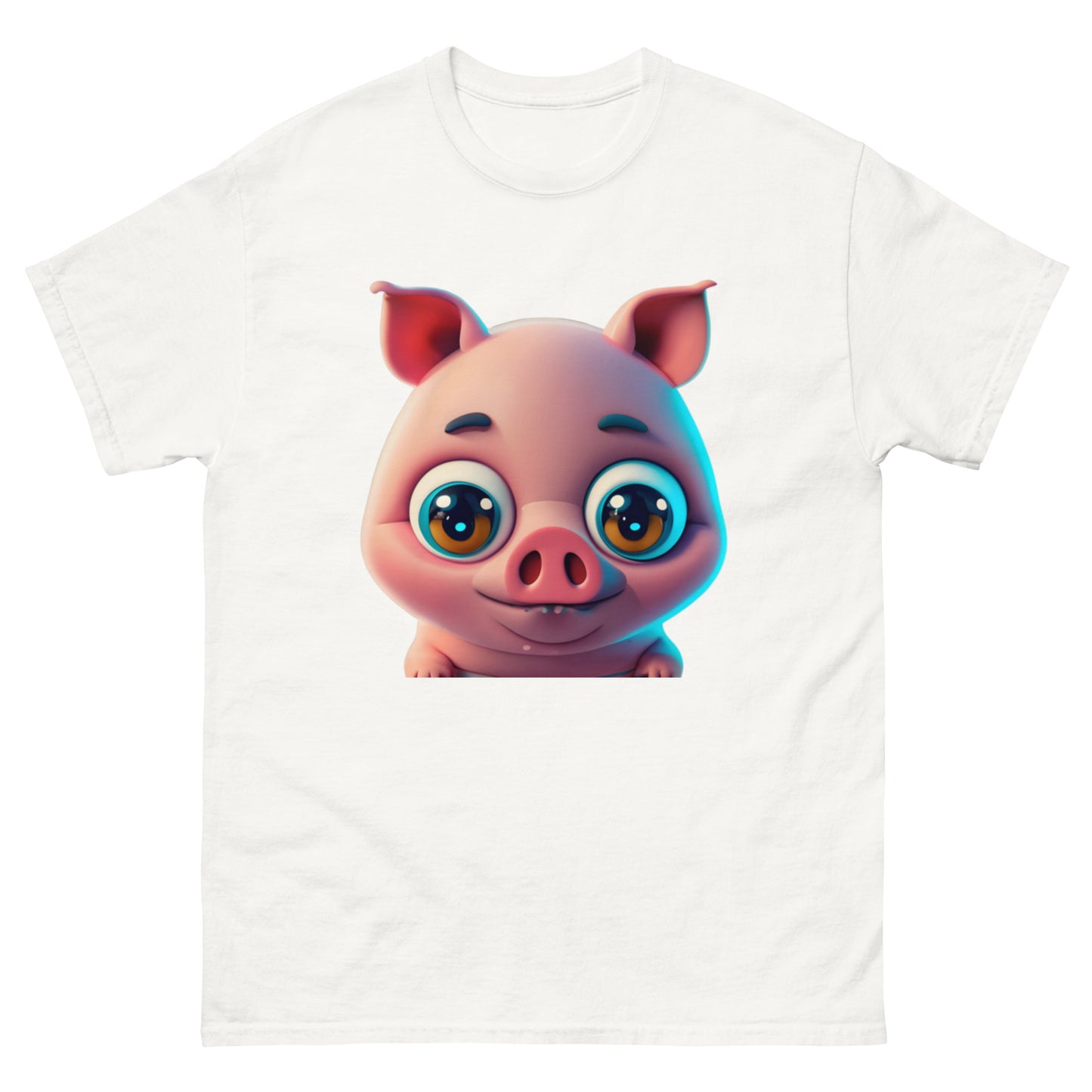Adorable T-shirt Pig with Big Eyes