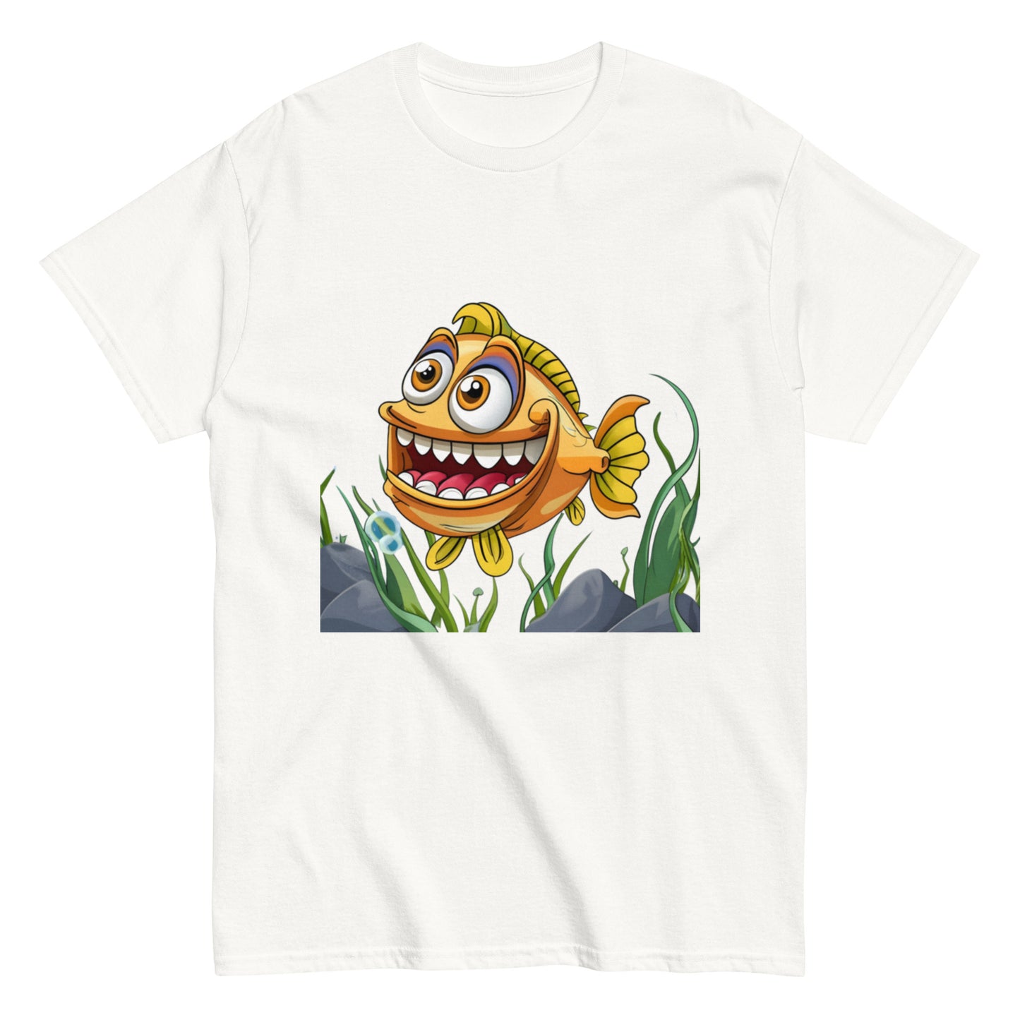 Glad Animerad Fisk T-shirt