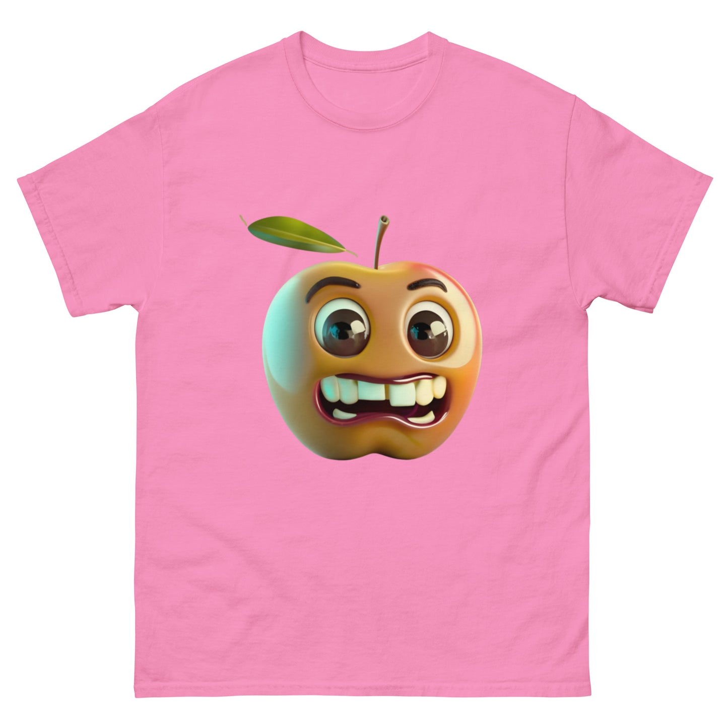Animated Apple with Teeth T-shirt - Unique and Funny Design