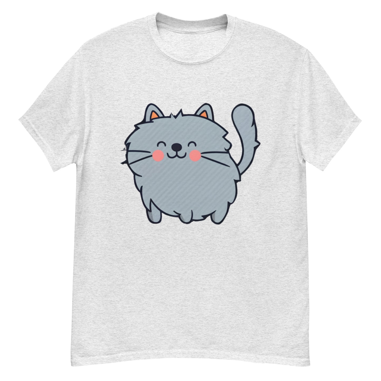 Nöjd Grå Katt T-shirt | Sprid Skratt och Kattkärlek!