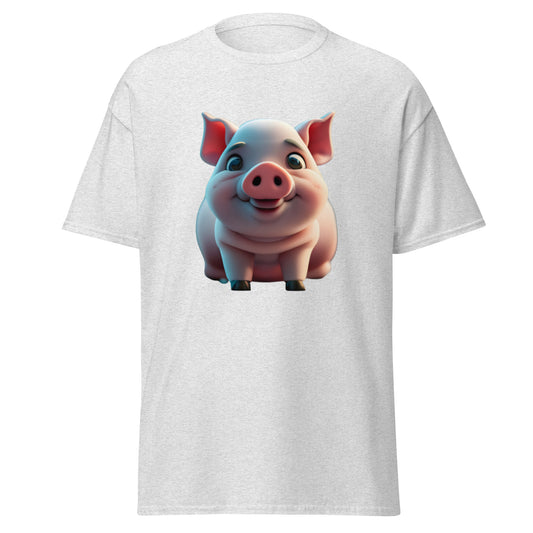 Cute Animated Pig T-Shirt - Add Joy to Your Wardrobe!