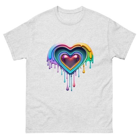Trendy T-shirt with Dripping Heart