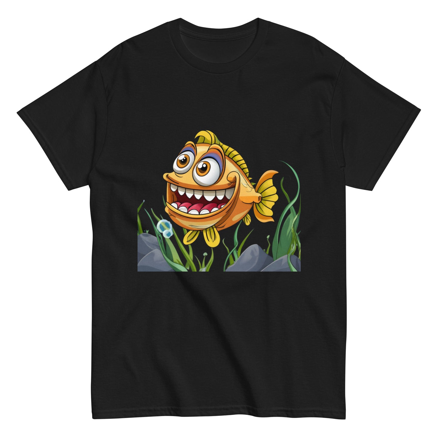 Glad Animerad Fisk T-shirt