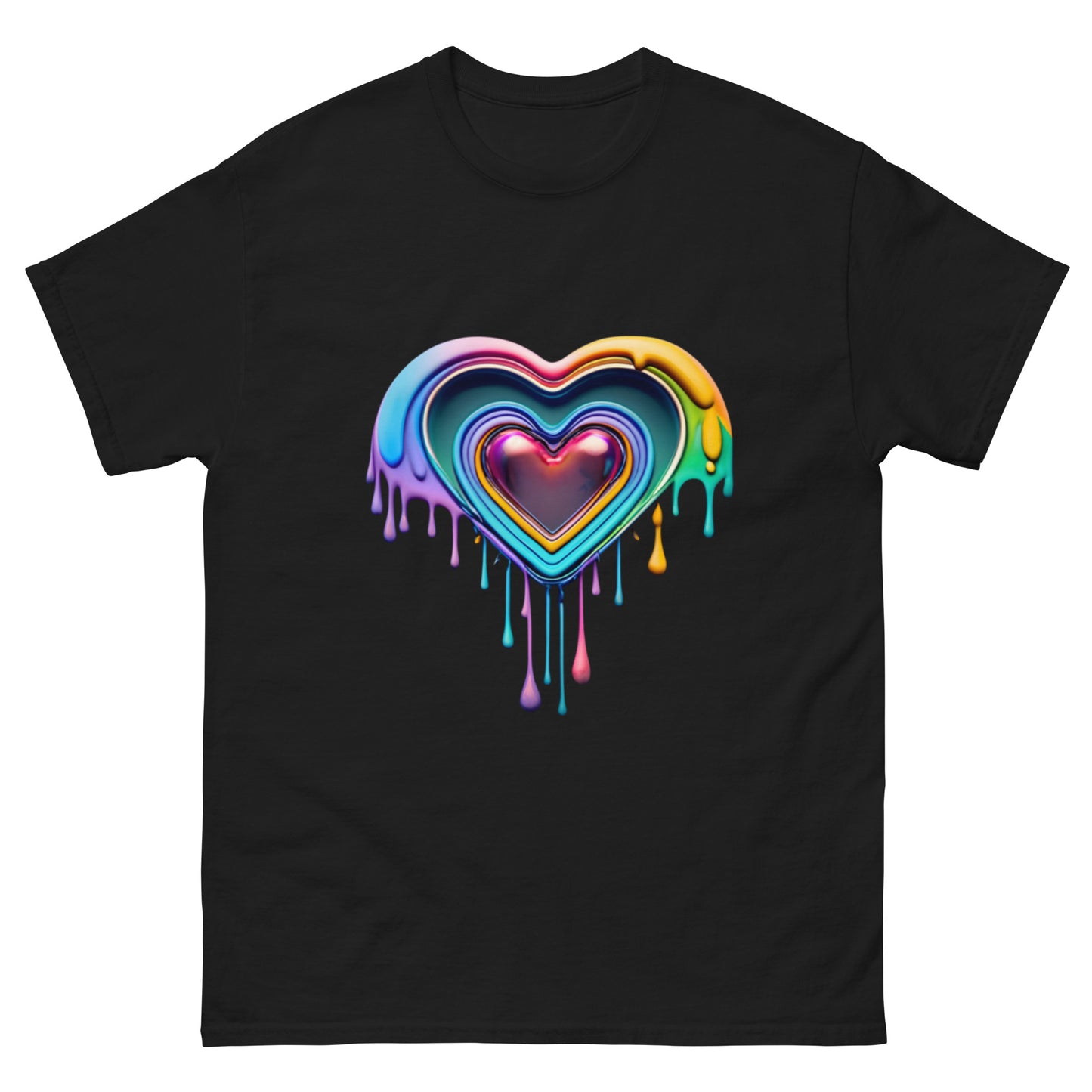 Trendy T-shirt with Dripping Heart