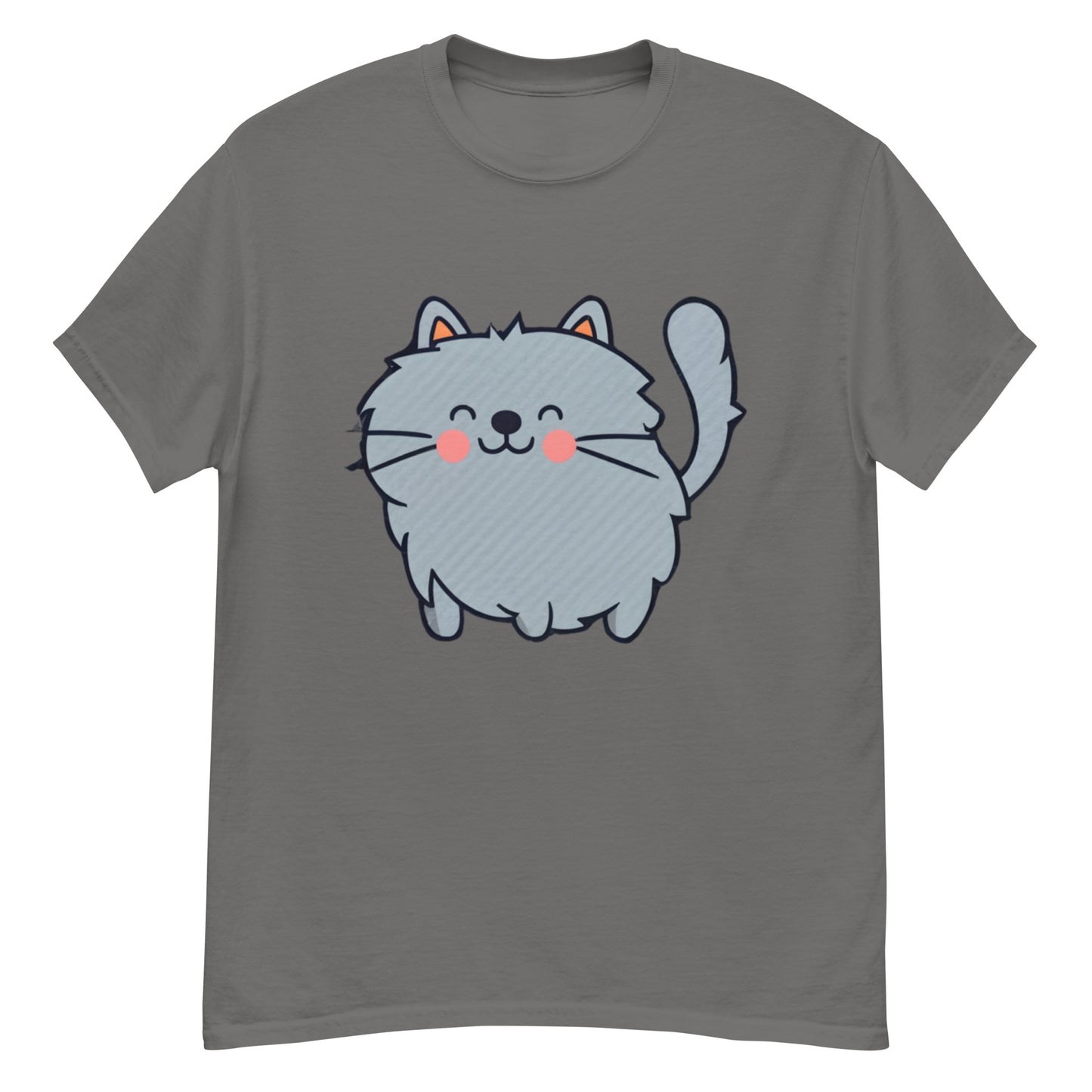 Nöjd Grå Katt T-shirt | Sprid Skratt och Kattkärlek!