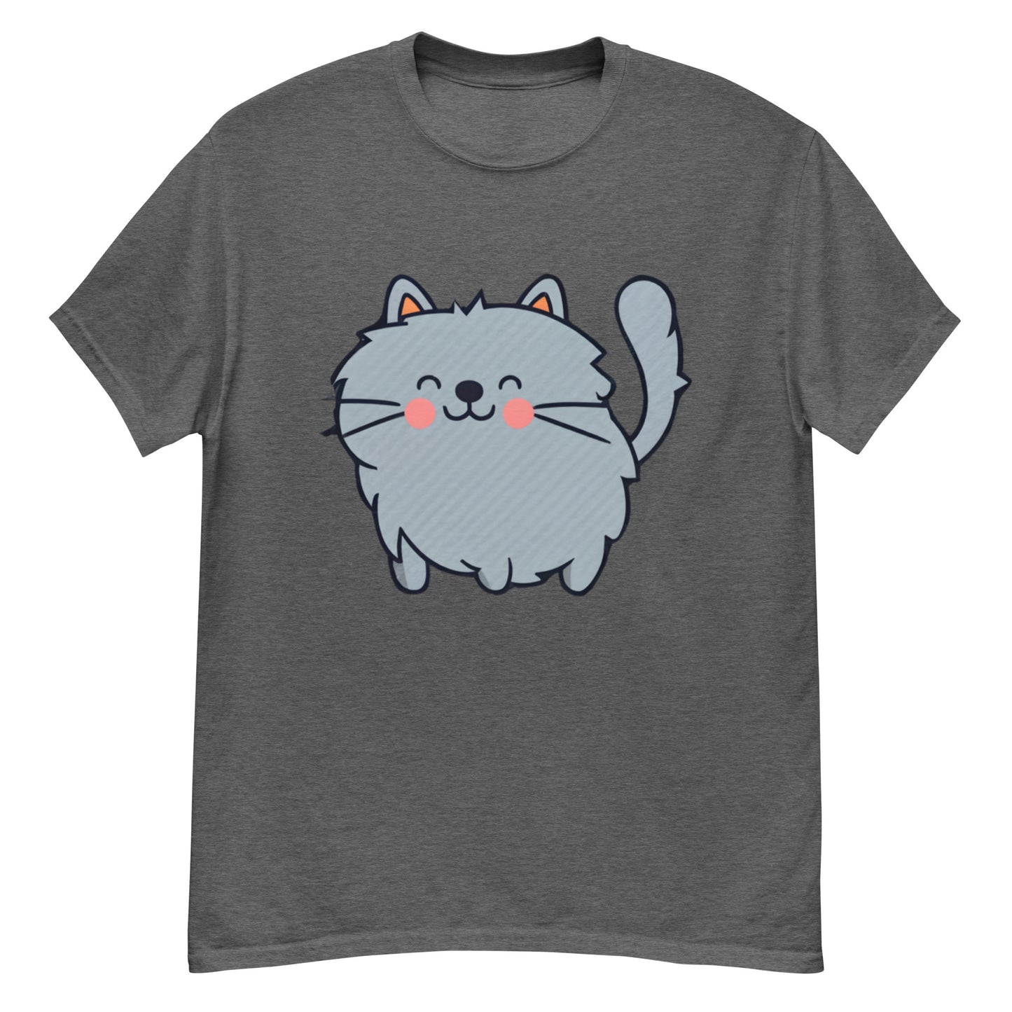 Nöjd Grå Katt T-shirt | Sprid Skratt och Kattkärlek!