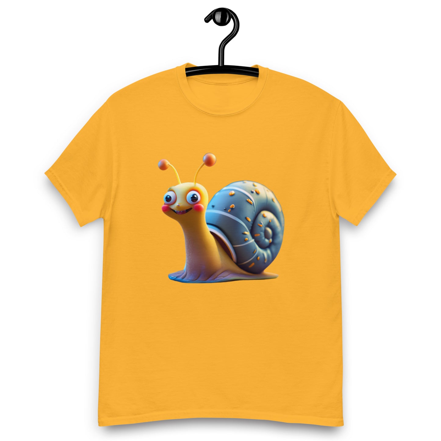 Glad Snigel T-shirt med Blått Skal | Unik och Färgglad Design