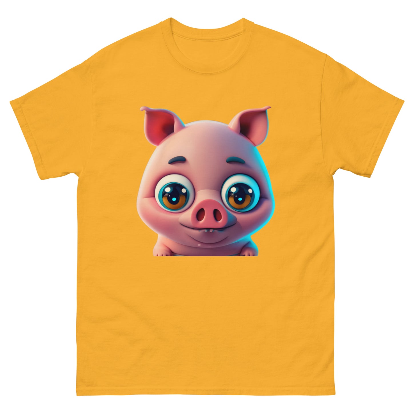 Adorable T-shirt Pig with Big Eyes