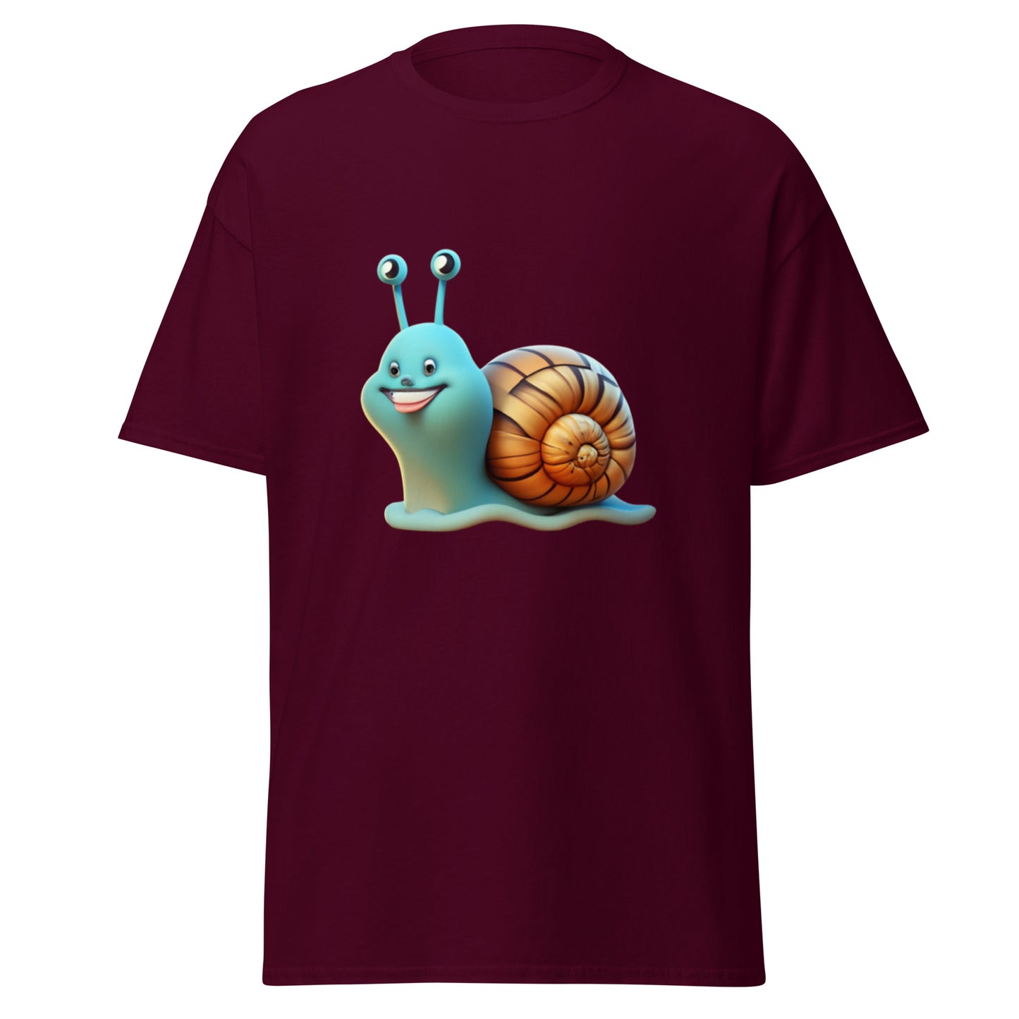 Cool Blue Snail T-shirt - A Humorous Touch to Your Style!