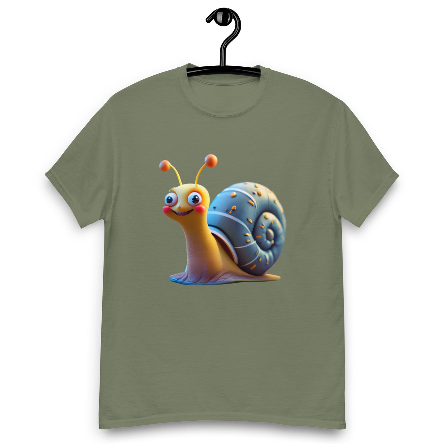 Glad Snigel T-shirt med Blått Skal | Unik och Färgglad Design