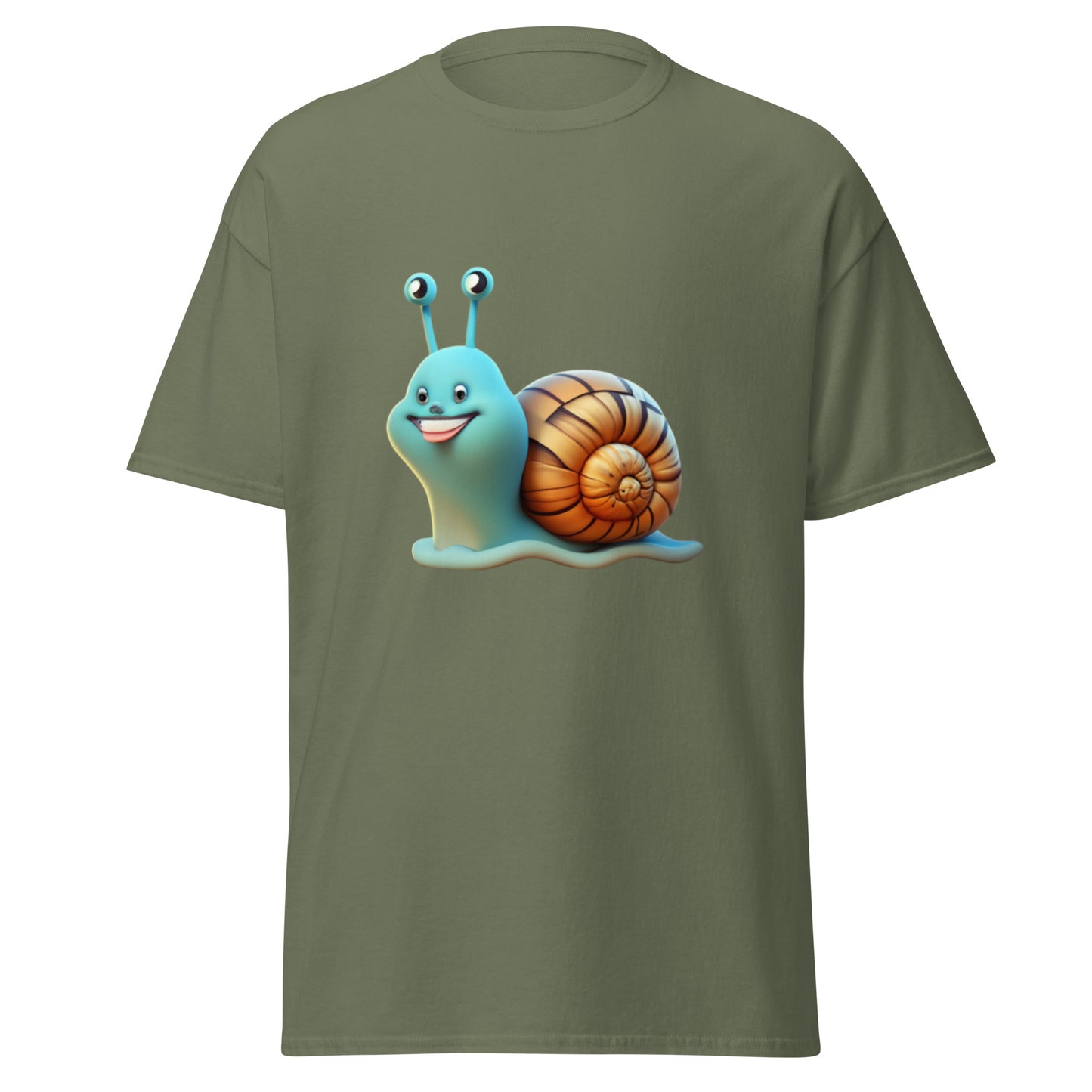 Cool Blue Snail T-shirt - A Humorous Touch to Your Style!