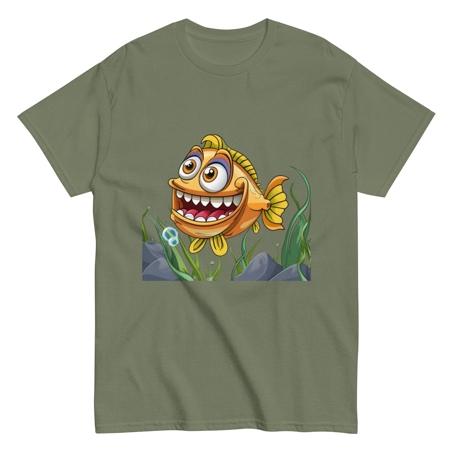 Glad Animerad Fisk T-shirt