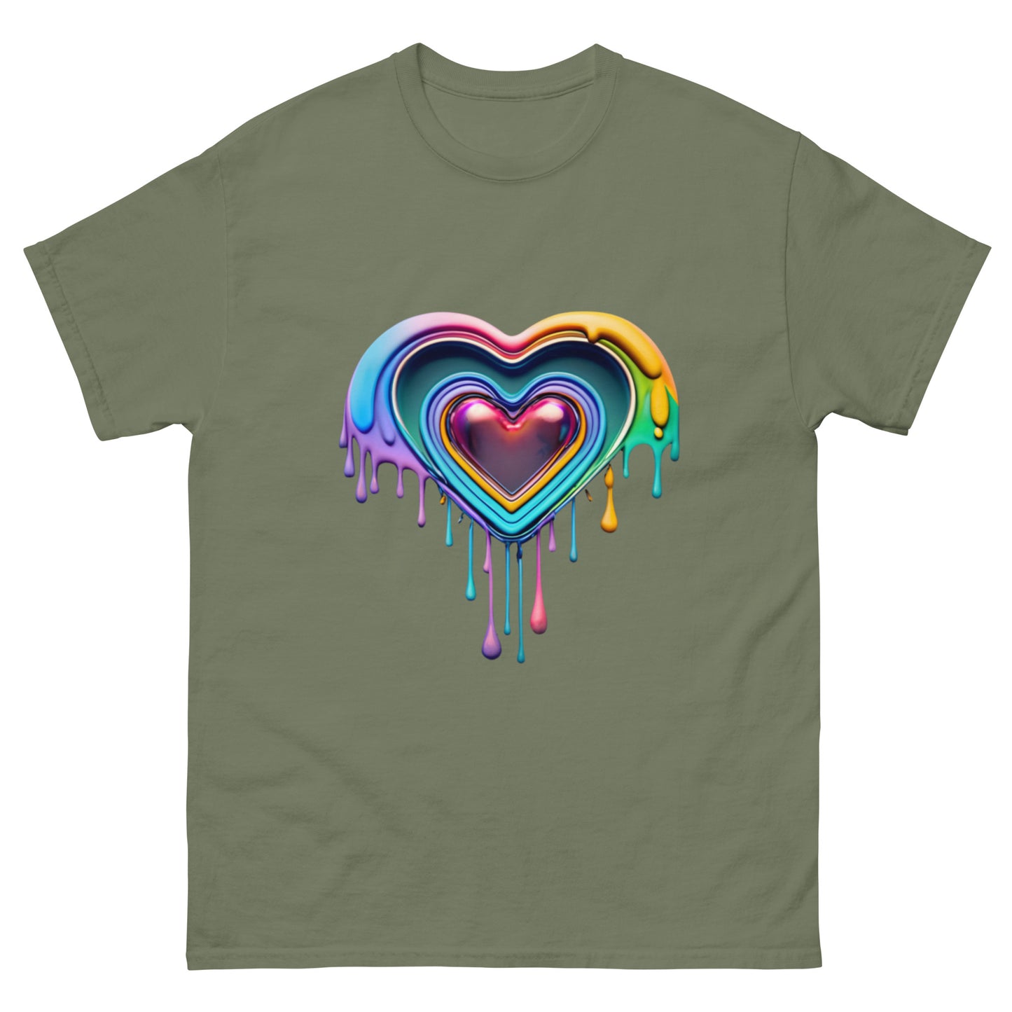 Trendy T-shirt with Dripping Heart