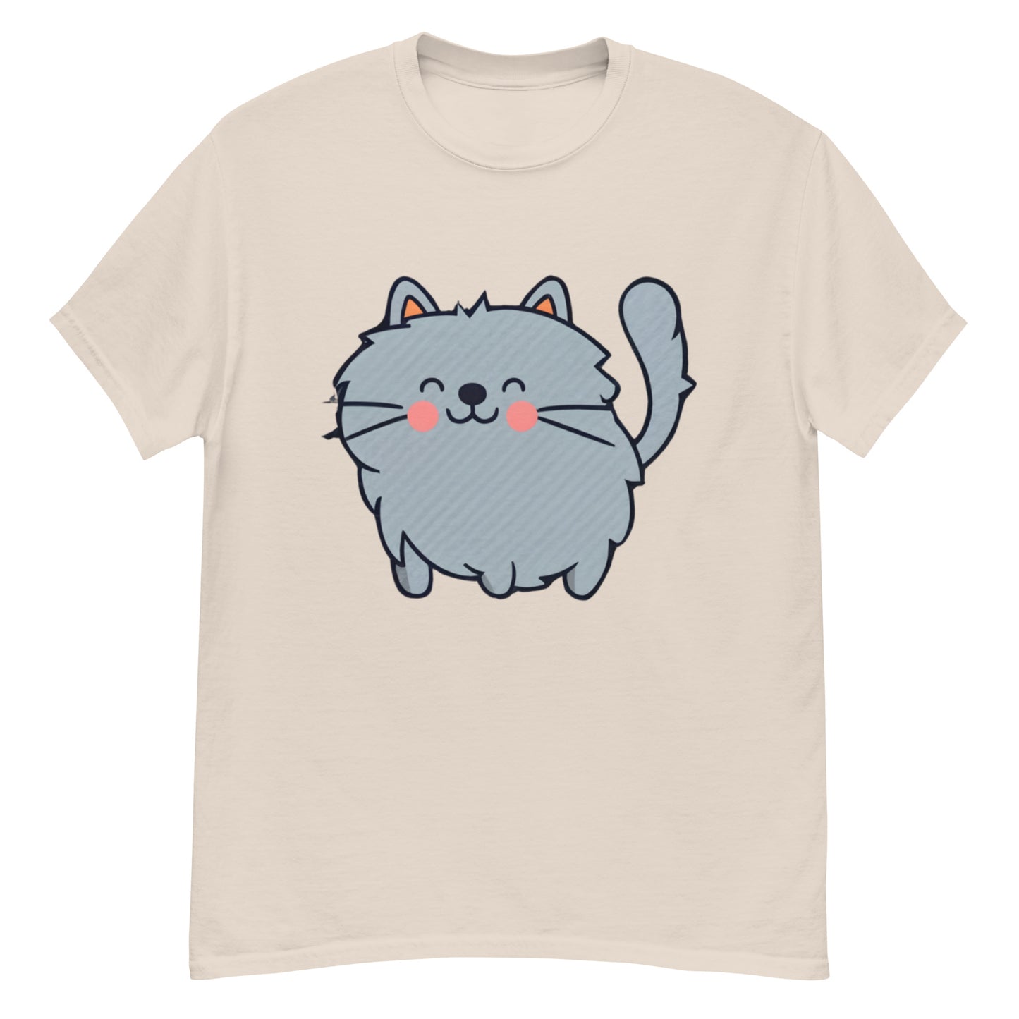 Nöjd Grå Katt T-shirt | Sprid Skratt och Kattkärlek!