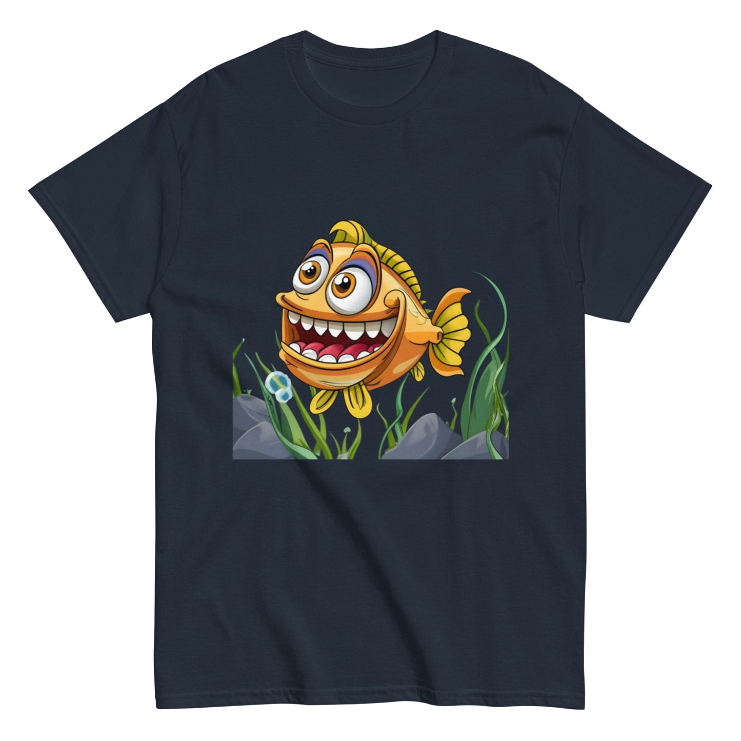 Glad Animerad Fisk T-shirt