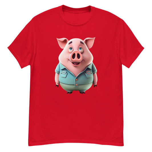 T-shirt with Animated Pig