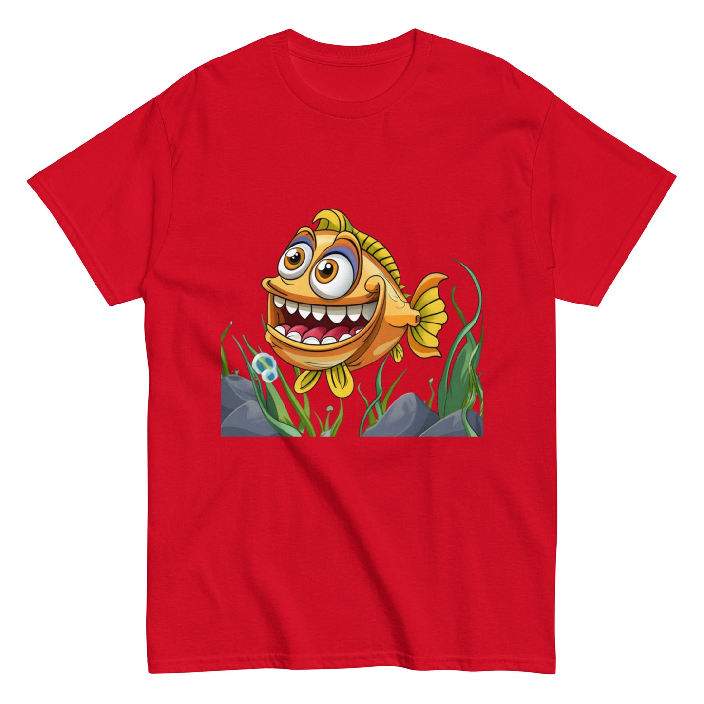Glad Animerad Fisk T-shirt