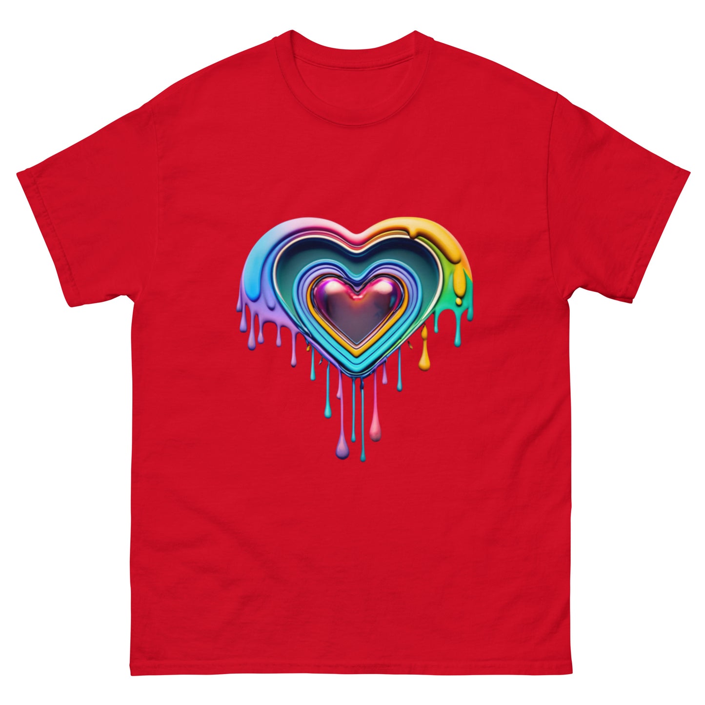 Trendy T-shirt with Dripping Heart