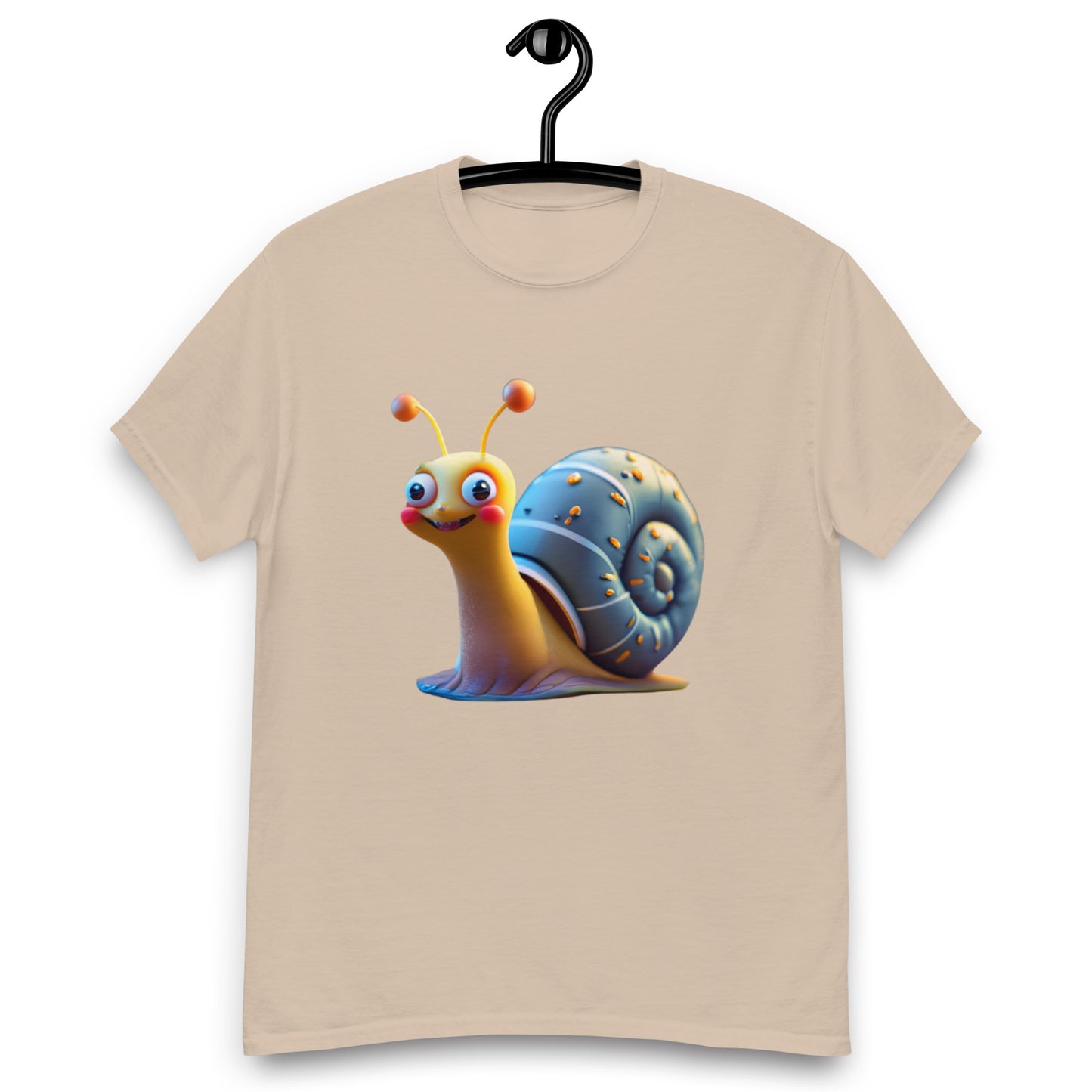 Glad Snigel T-shirt med Blått Skal | Unik och Färgglad Design