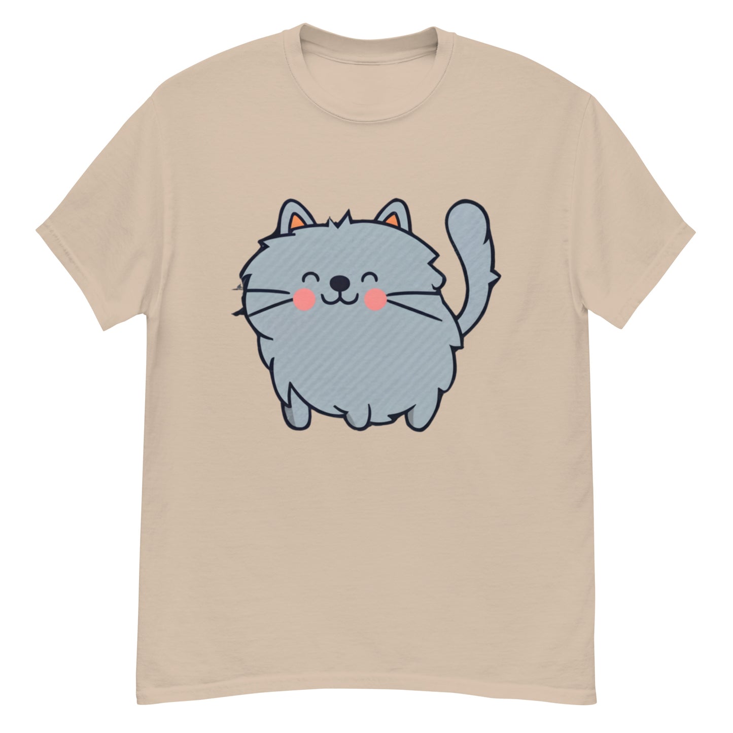 Nöjd Grå Katt T-shirt | Sprid Skratt och Kattkärlek!